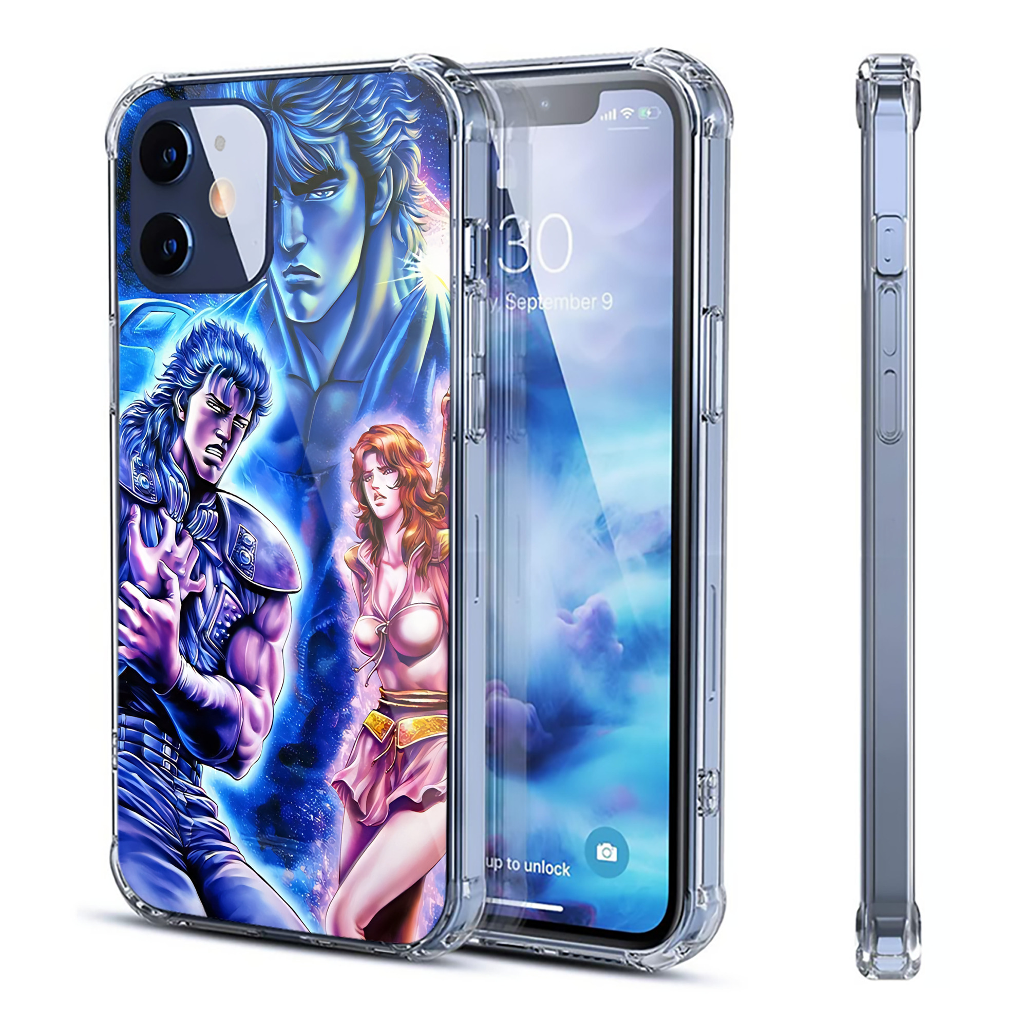 （画像用） 北斗の拳 Fist of the North Star 【iPhone 12シリーズ対応】透明スマホケース（クリアソフトケース）